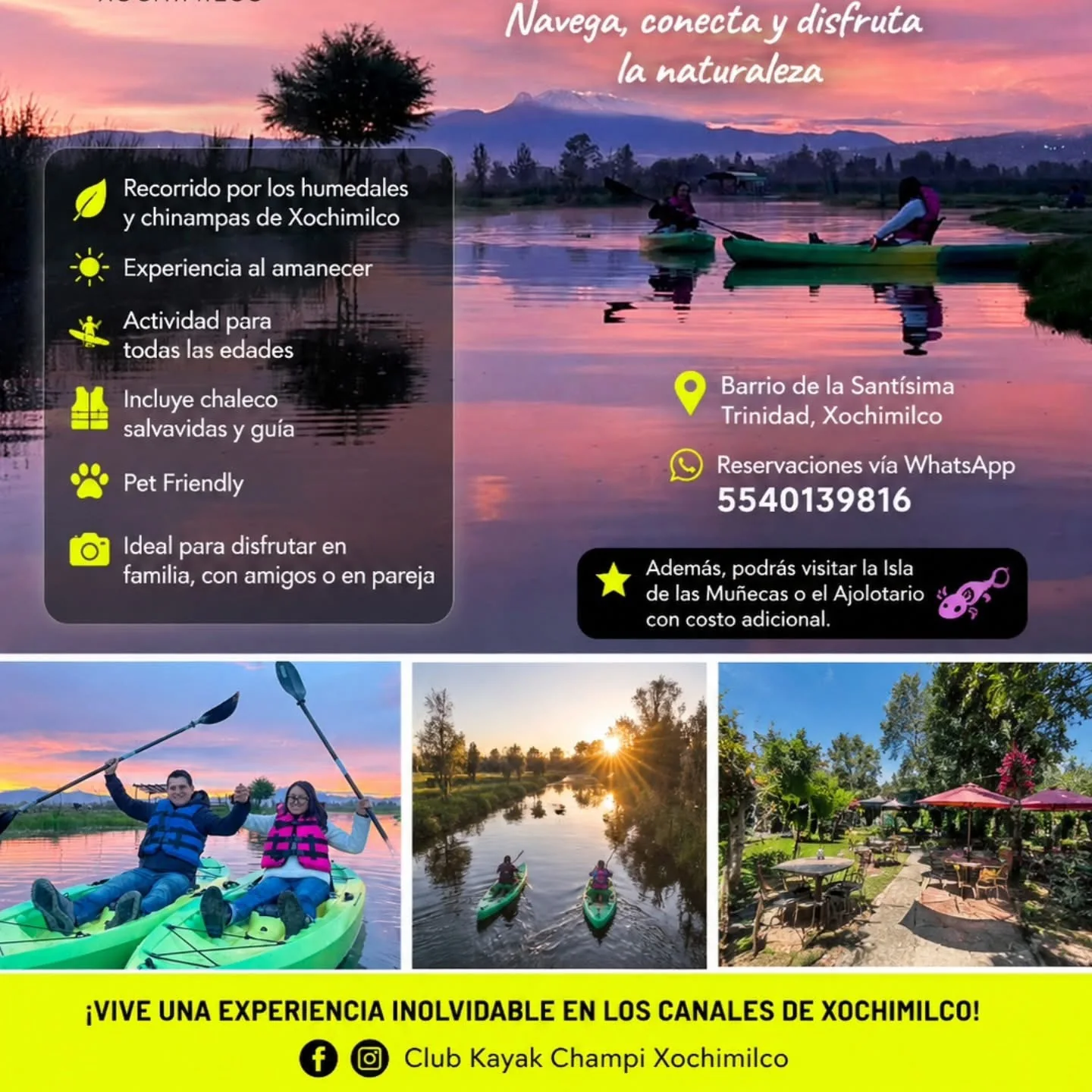 Información de Club Kayak Champi Xochimilco