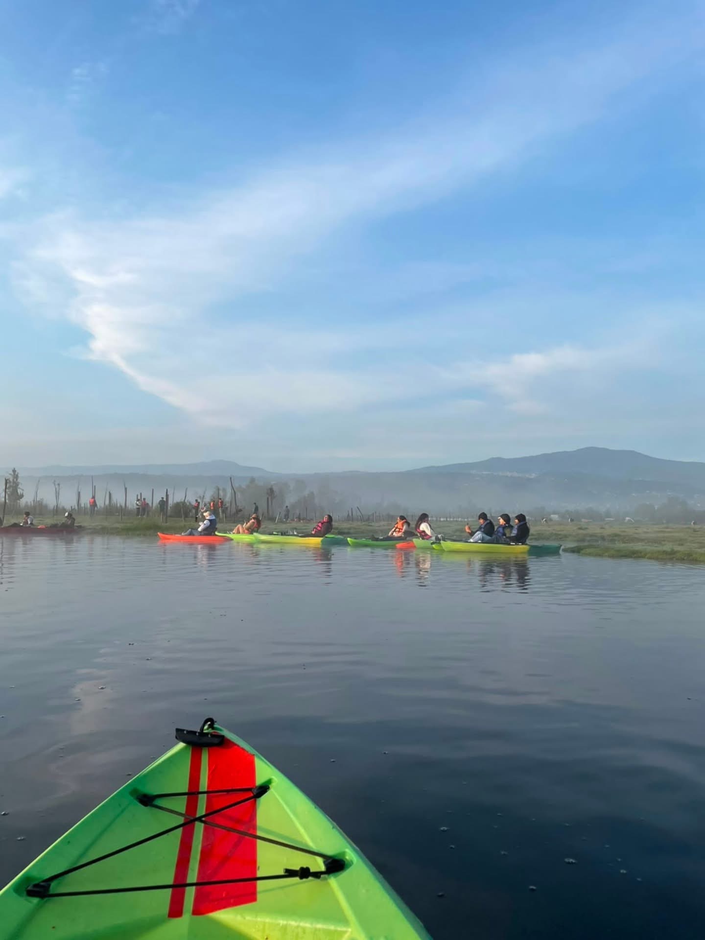 Recorrido en kayak al amanecer en Xochimilco